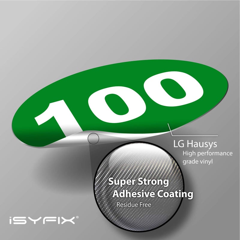 iSYFIX Green Consecutive Number Stickers â€“ 1 to 100, 1.5-inch, 1 set â€“ Vinyl Self Adhesive Premium Decal, Ideal for Inventory, Storage, Organizing, Boxes, Bins, Toolbox, Lockers & More, Indoor/Outdoor - Image 3